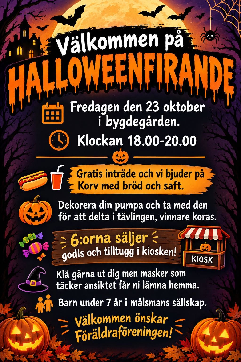 Halloweenfirande i Öxabäck